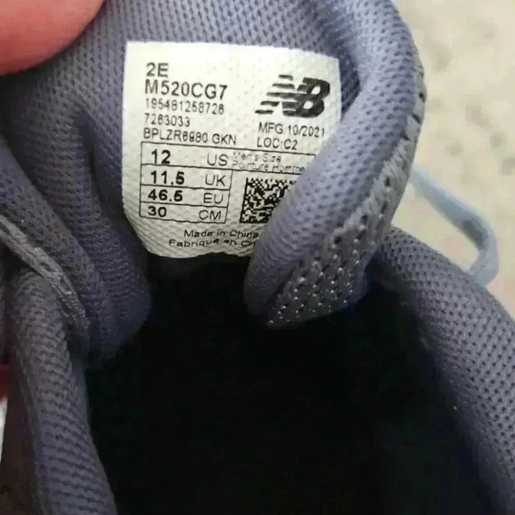 New Balance Men's Gray  520 V7 Running Shoe 12 - Picture 12 of 14